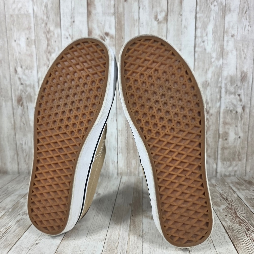 Vans Era Tan Canvas‎ Brown Leather Trim Lace Up Sneakers Women 10 - Picture 7 of 8